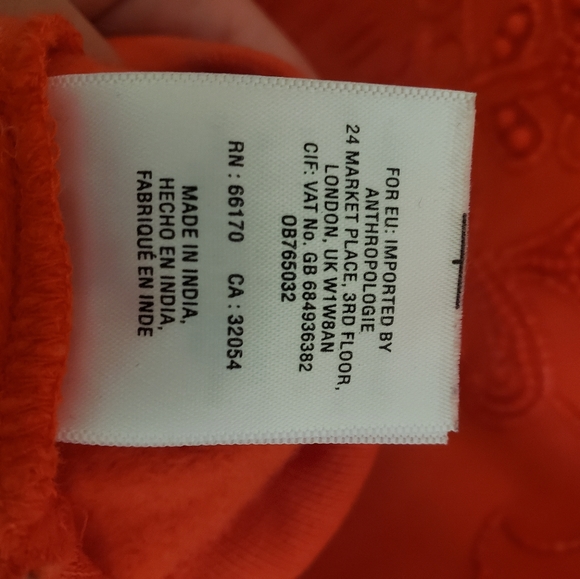 Akemi + Kin Elyria Orange Beaded Sweatshirt Medium - Picture 7 of 10